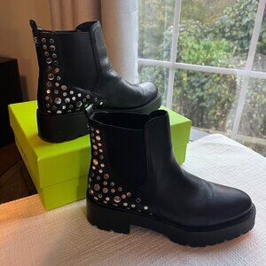 Sam Edelman, Jalyn Black leather booties.